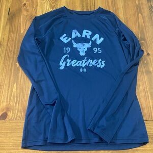 🔴5/$15 Kids Under Armour Gray Graphic Long Sleeve